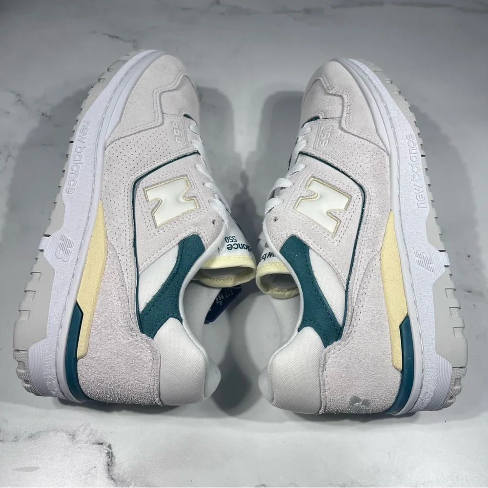 New Balance 550 Reflection Vintage Teal Suede Sneakers